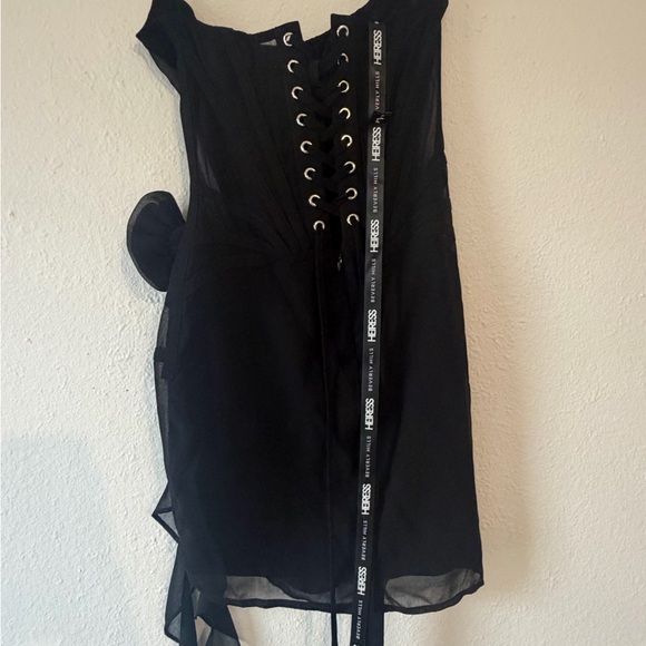 HEIRESS BEVERLY HILLS - BLACK MINI DRESS - Picture 6 of 7